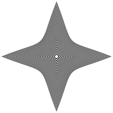 Abstract monochrome vector graphic with deformation on squaresのイラスト素材