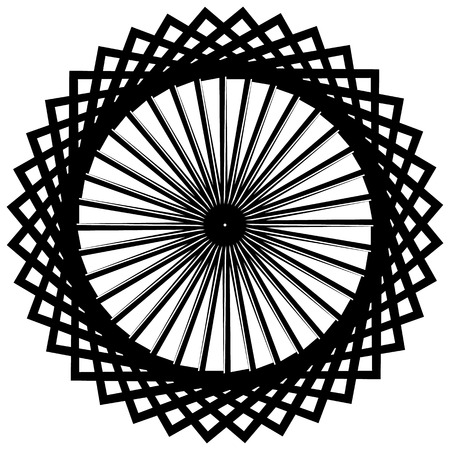 Abstract monochrome circular, spirally element on white.のイラスト素材