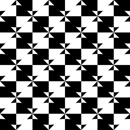 Geometric black and white pattern. Seamlessly repeatable.のイラスト素材