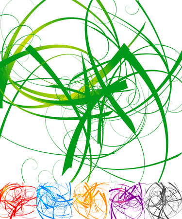 Abstract background, pattern with distorted random overlapping shapes. 5 versions - colors.のイラスト素材