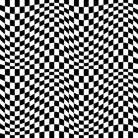 Checkered pattern with distortion effect. Can be seamlessly repeated.のイラスト素材
