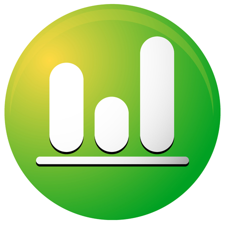 Icon with bar graph, bar chart symbolのイラスト素材
