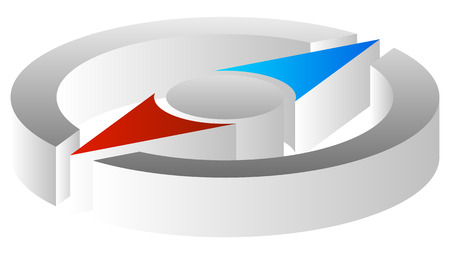 Compass icon for tour, trip, travel, guidance concepts.のイラスト素材