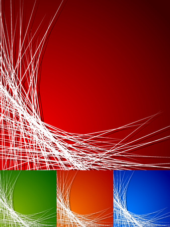 Abstract colorful background set with blank space. Colorful backgrounds with random, intersecting lines.のイラスト素材