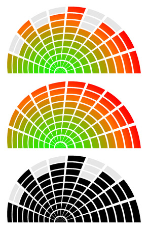 Circular round equalizer with fully filled versionのイラスト素材