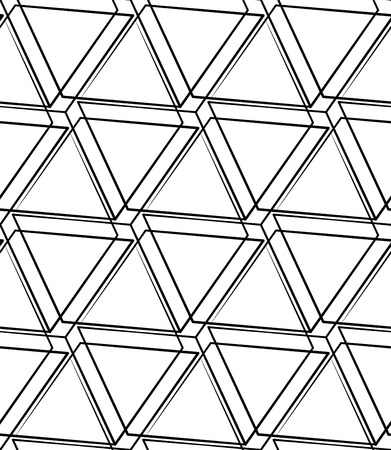 Grid, mesh seamless monochrome pattern. Intersecting lines.のイラスト素材