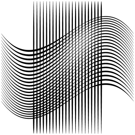 Abstract intersecting lines, grid mesh pattern element isolated on whiteのイラスト素材