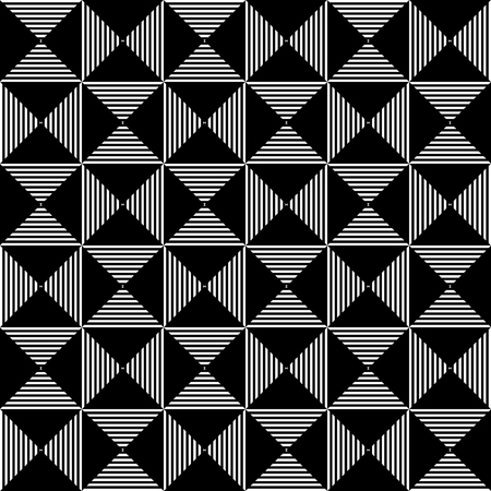 Abstract checkered mosaic background with lines patternのイラスト素材