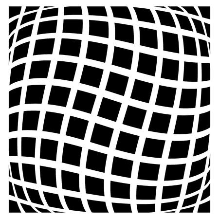 Mesh of squares with distortion effect. Simple artistic element. Other versions in my portfolio.のイラスト素材