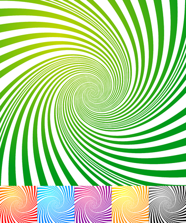 Abstract background(s) with vortex shape. Spiral effect on converging-radiating linesのイラスト素材