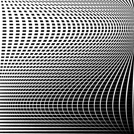 Distorted abstract grid, mesh background. Intersecting lines, abstract cellular grid pattern. Reticulated, cellular texture.のイラスト素材