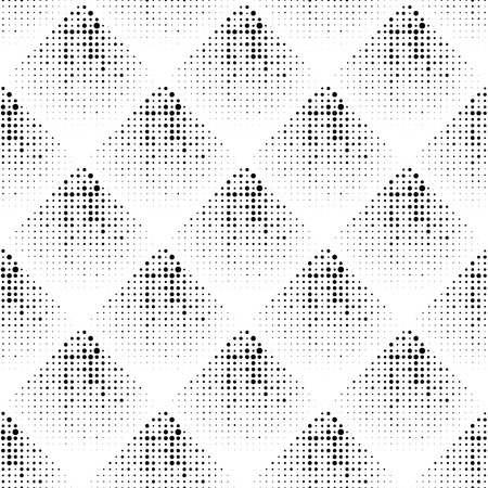 Seamless pattern with halftone dots. Repeatable geometric monochrome pattern.のイラスト素材