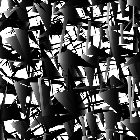 Abstract edgy, geometric pattern. Chaotic anguar texture.のイラスト素材
