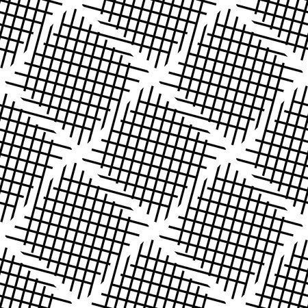 Seamlessly repeatable geometric pattern - Abstract monochrome background, textureのイラスト素材