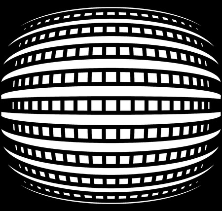 Abstract grid with convex, spherical warp effect.のイラスト素材