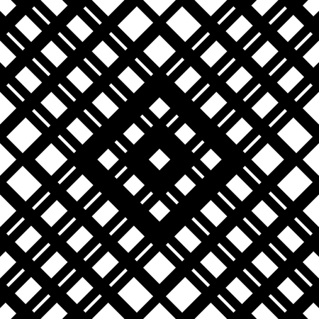 Grid, mesh seamless geometric pattern. Monochrome texture. Vector illustrationのイラスト素材