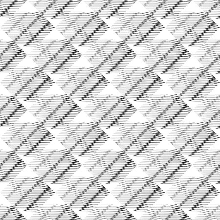 Seamlessly repeatable geometric pattern - Abstract monochrome background, textureのイラスト素材