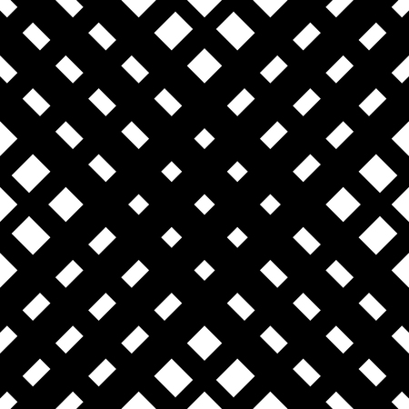 Grid, mesh seamless geometric pattern. Monochrome texture. Vector illustrationのイラスト素材