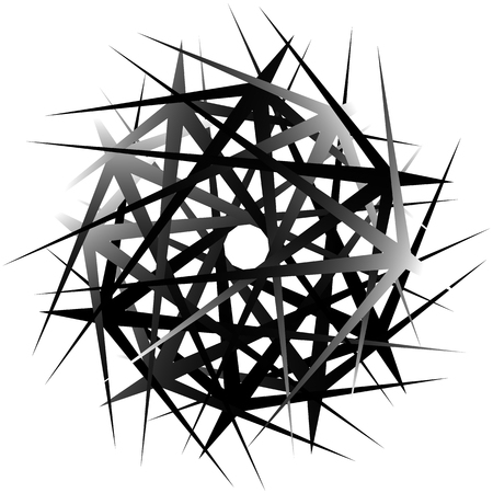 Geometric rotating form. Editable vector illustration.のイラスト素材