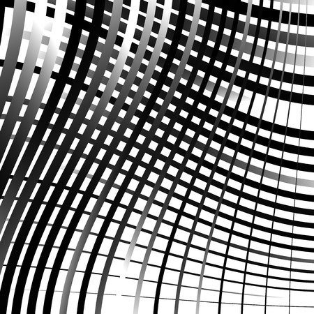 Irregular grid, mesh pattern Geometric minimal pattern with warped lines.のイラスト素材