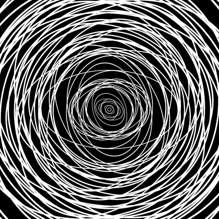 Concentric circles pattern. Abstract monochrome-geometric illustration.のイラスト素材