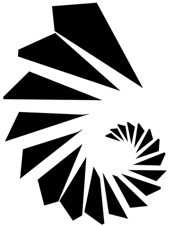 Geometric shape - Angular edgy element on white.のイラスト素材