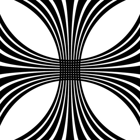 Grid, mesh distortion. Deformed intersecting lines. Geometric pattern / element.のイラスト素材
