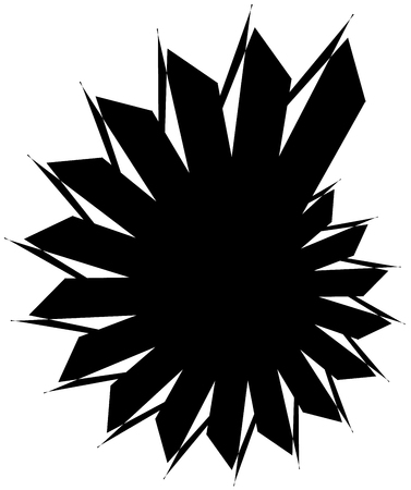 Geometric circular spiral. Abstract angular, edgy shape in rotating fashionのイラスト素材