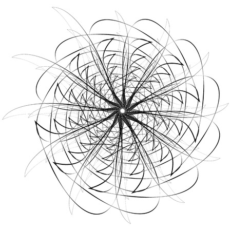 Geometric spiral. Volute, helix elements. Abstract geometric illustration.のイラスト素材