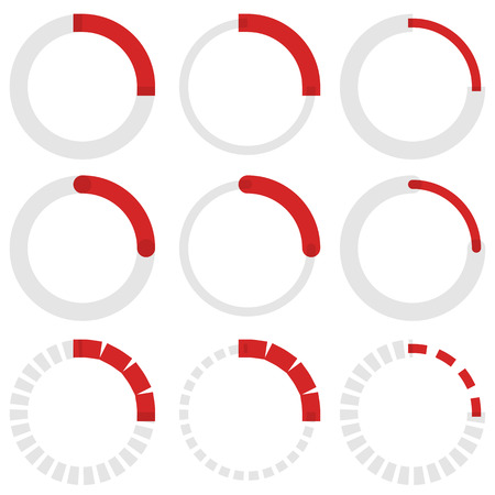 Transparent progress indicators. Preloaders, phase, step indicators, meters.のイラスト素材