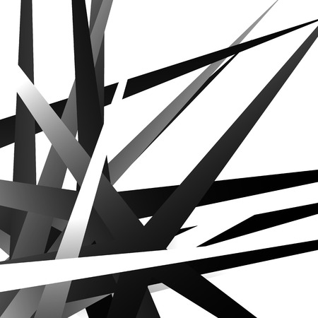 Edgy, pointed random overlapping shapes. Abstract art.のイラスト素材