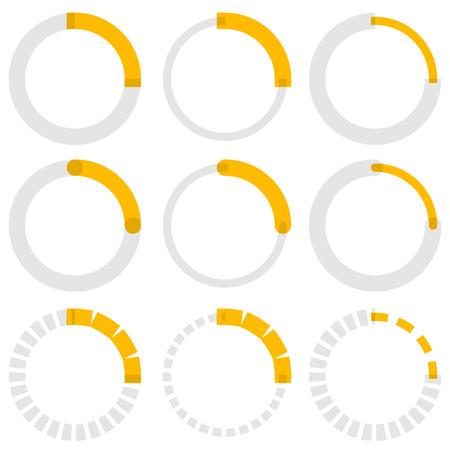 Transparent progress indicators. Preloaders, phase, step indicators, meters.のイラスト素材