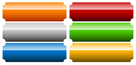 Set of banner, button background. Horizontal rectangular buttons with empty space for your message. Tags, labels.のイラスト素材