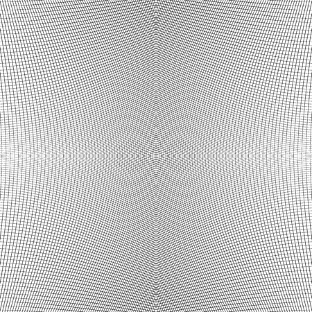 Grid of dynamic lines. Seamlessly repeatable mesh pattern. Distorted, warped cellular, reticulated background.のイラスト素材