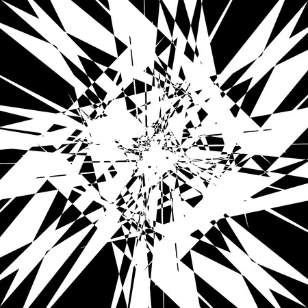 Edgy geometric element, random shape. Abstract monochrome illustration.のイラスト素材