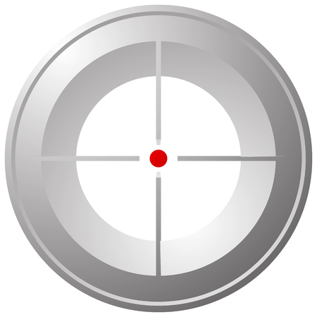 Target mark, reticle, crosshair icon for focus, accuracy, targeting concepts.のイラスト素材