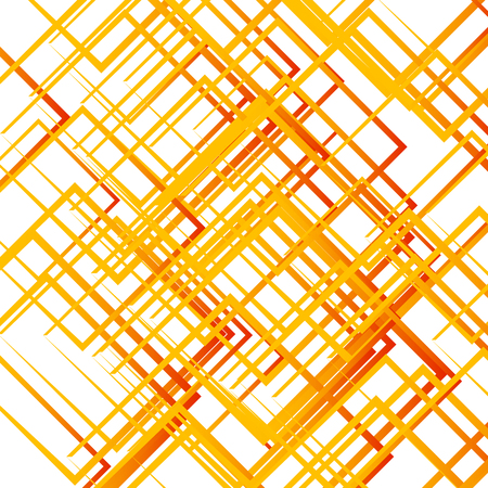 Random intersecting lines, squares. Modern colorful geometric texture, monochrome pattern.のイラスト素材