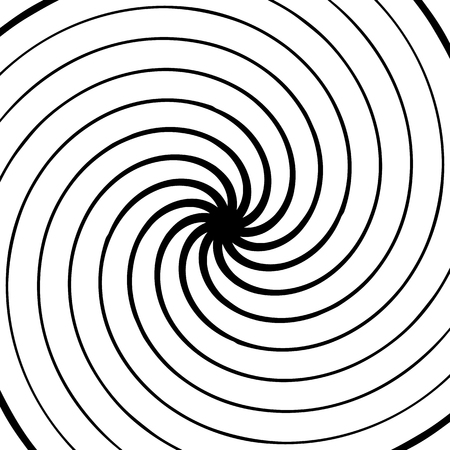 Abstract spiral element. Concentric, radial, radiating lines. Abstract rotating geometric element.のイラスト素材