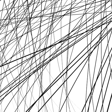 Geometric illustration(s) with random, edgy, irregular lines. Dynamic intersecting lines.のイラスト素材