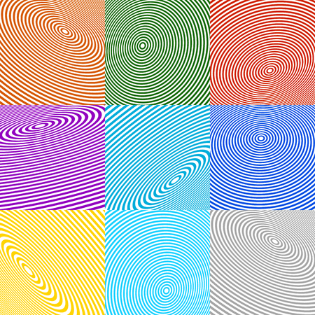Concentric circle elements. Radiating, radial circles.のイラスト素材