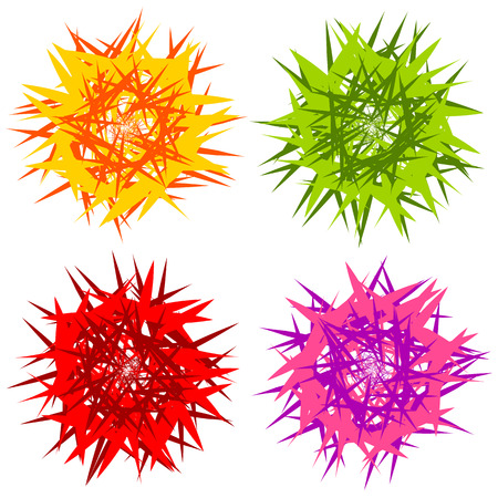 Random geometric element set. Overlapping random, irregular shapes.のイラスト素材