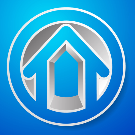 Contour house / building symbol, iconのイラスト素材