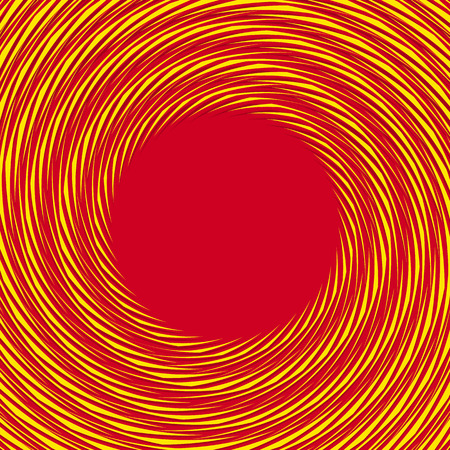 Red, yellow duotone spiral background. Circular geometric patternのイラスト素材
