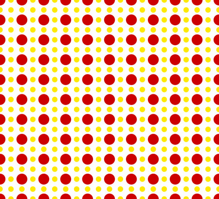 Circles pattern - Basic duotone, red-yellow repeatable patternのイラスト素材