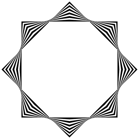 Abstract striped geometric element isolated on whiteのイラスト素材