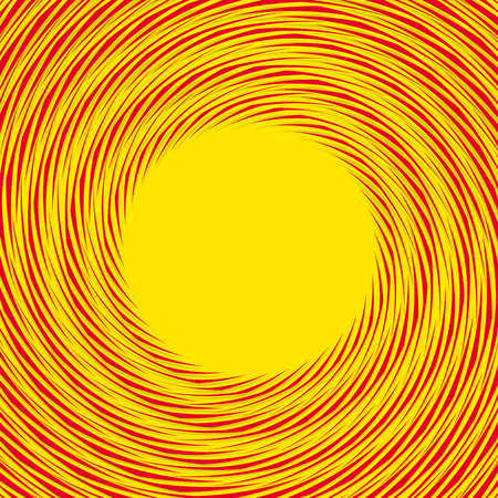 Red, yellow duotone spiral background. Circular geometric patternのイラスト素材