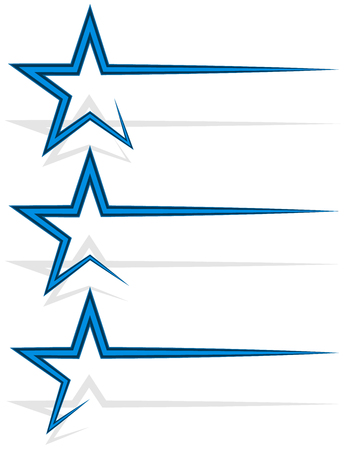 Star decoration element with dynamic line, trailのイラスト素材