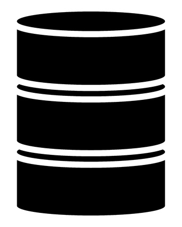 Barrel shape silhouettes. Simple 3d barrel icons.のイラスト素材