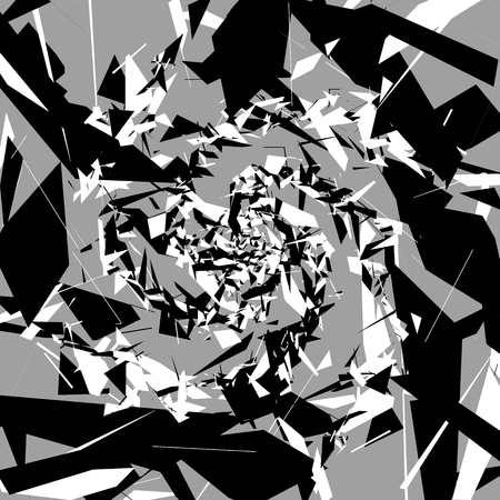 Abstract art with random, chaotic shapes. Artistic illustration.のイラスト素材