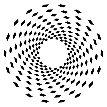 Geometric circle element. Circular graphic with geometric lines. Abstract element on white.のイラスト素材